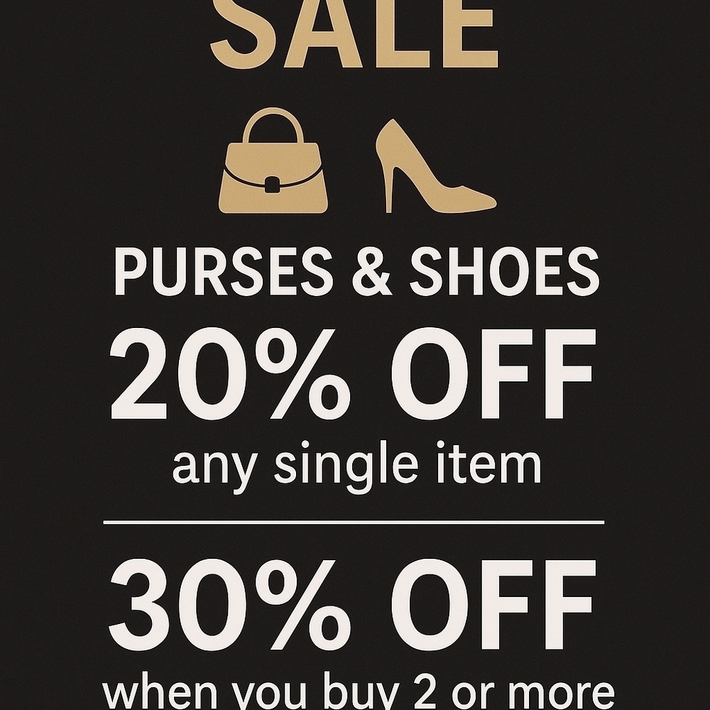 Purse And Shoe Sale